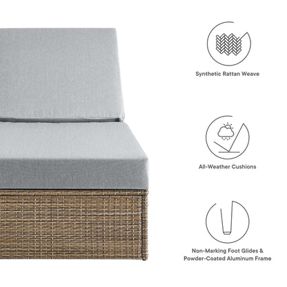 Convene Outdoor Patio Chaise Lounge Chair in Cappuccino Gray by Modway (EEI-6247) Chaise Lounge Modway 