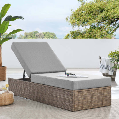 Convene Outdoor Patio Chaise Lounge Chair in Cappuccino Gray by Modway (EEI-6247) Chaise Lounge Modway 