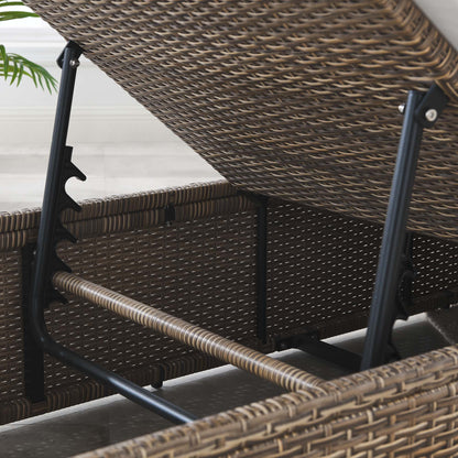 Convene Outdoor Patio Chaise Lounge Chair in Cappuccino White by Modway (EEI-6247) Chaise Lounge Modway 