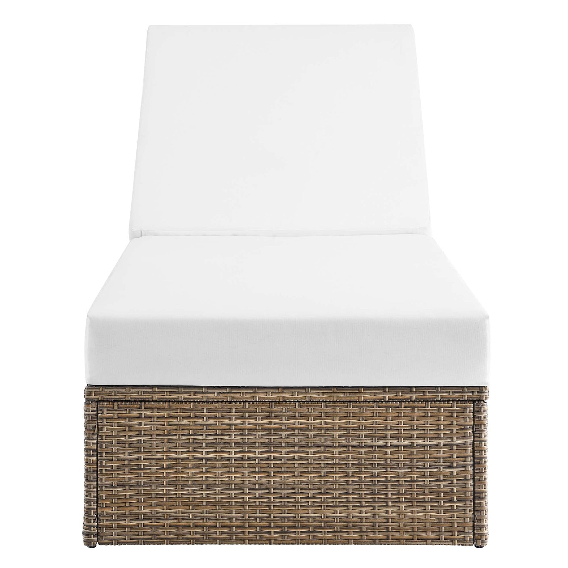 Convene Outdoor Patio Chaise Lounge Chair in Cappuccino White by Modway (EEI-6247) Chaise Lounge Modway 