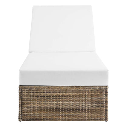 Convene Outdoor Patio Chaise Lounge Chair in Cappuccino White by Modway (EEI-6247) Chaise Lounge Modway 