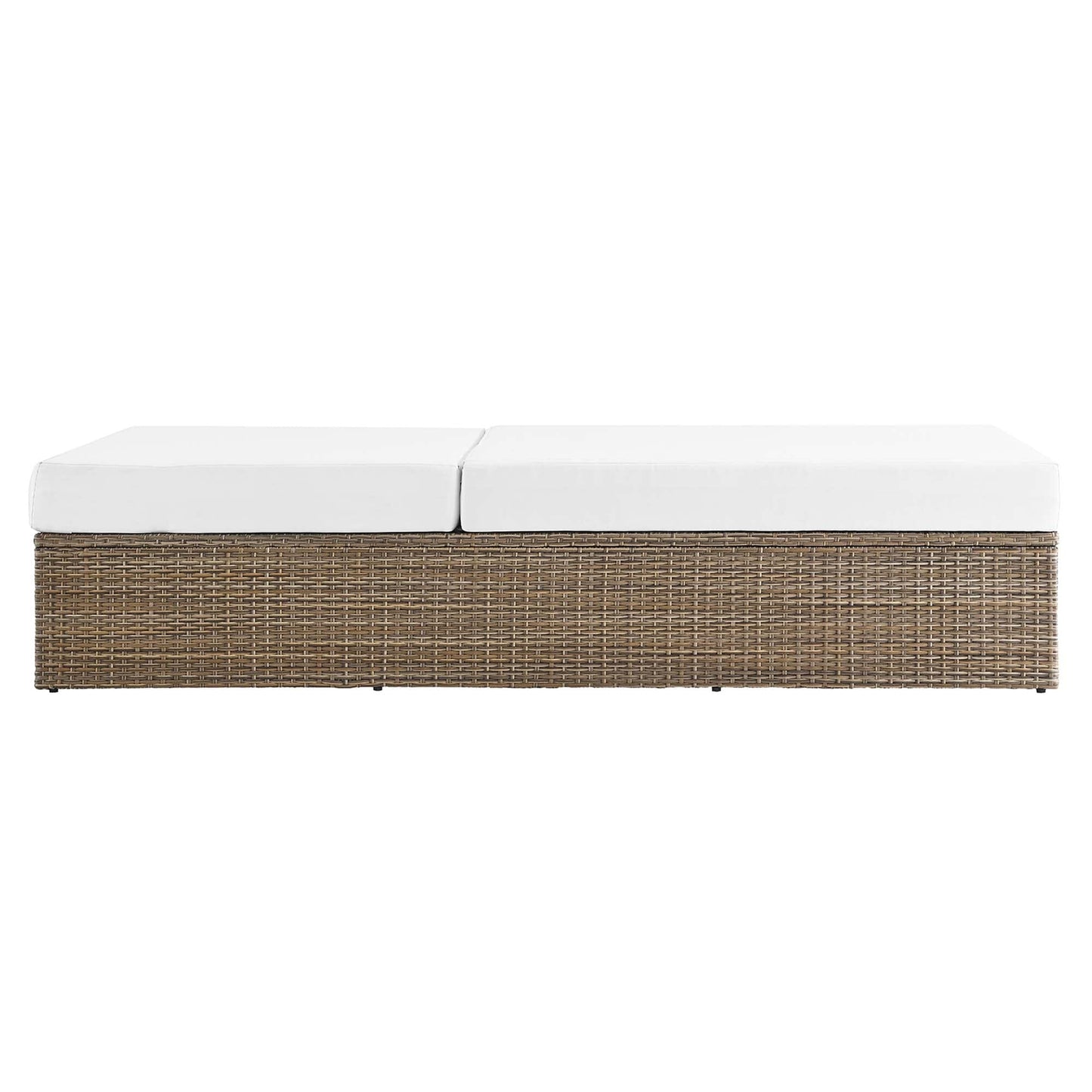 Convene Outdoor Patio Chaise Lounge Chair in Cappuccino White by Modway (EEI-6247) Chaise Lounge Modway 