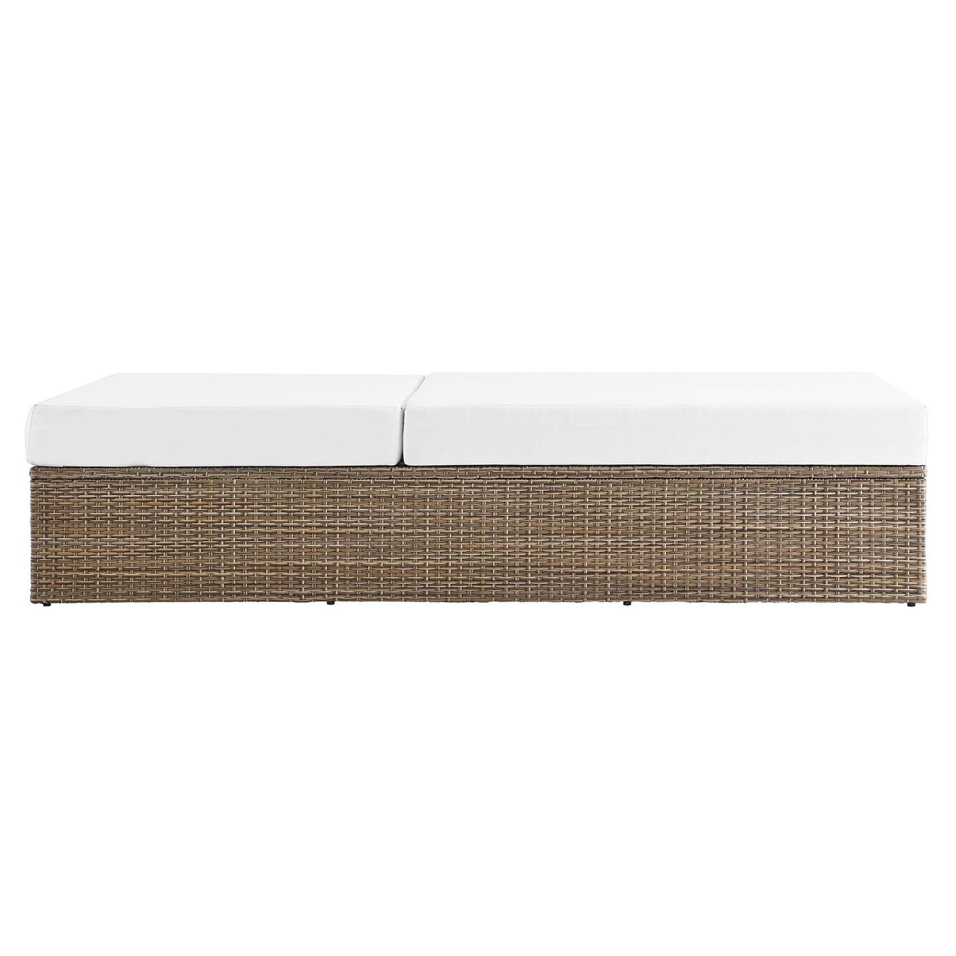 Convene Outdoor Patio Chaise Lounge Chair in Cappuccino White by Modway (EEI-6247) Chaise Lounge Modway 