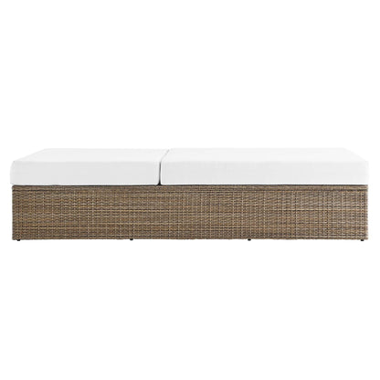 Convene Outdoor Patio Chaise Lounge Chair in Cappuccino White by Modway (EEI-6247) Chaise Lounge Modway 