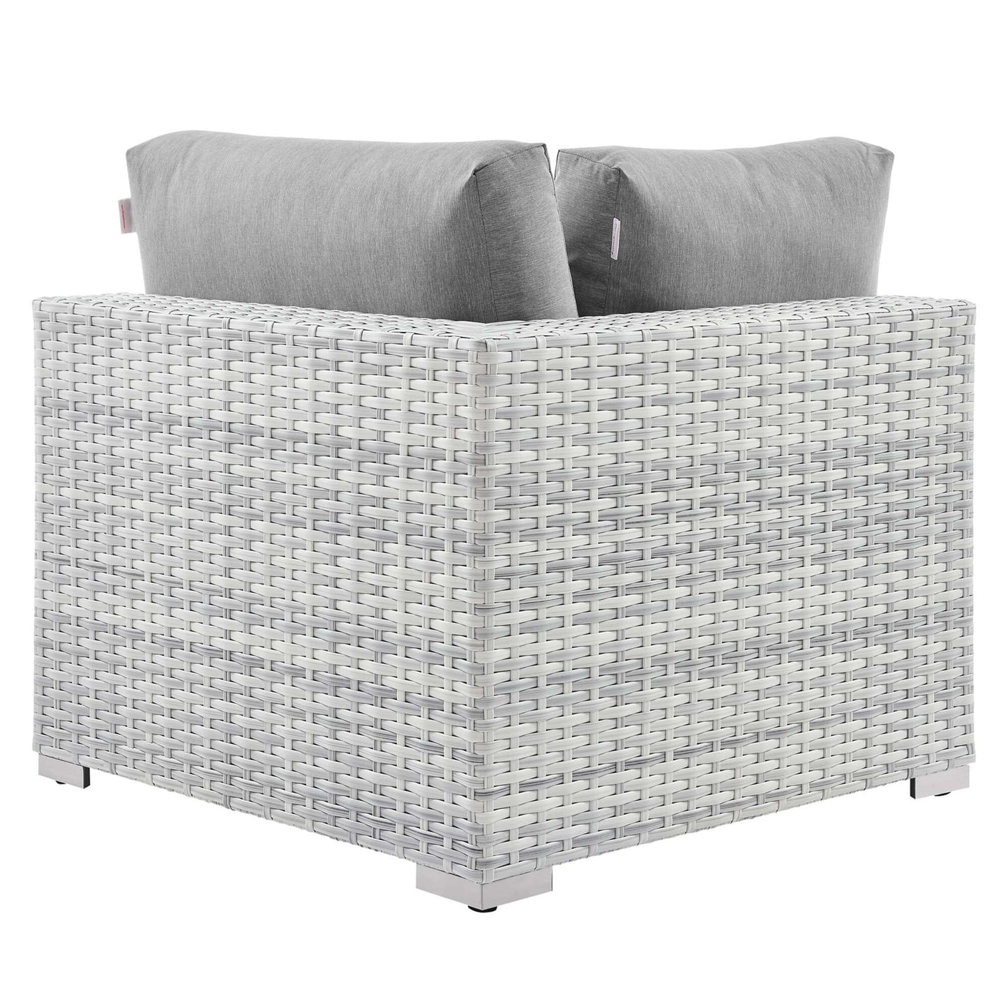 Convene Outdoor Patio Corner Chair in Light Gray Gray by Modway (EEI-4296) Sectional Piece Modway 