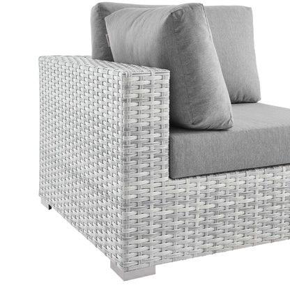 Convene Outdoor Patio Corner Chair in Light Gray Gray by Modway (EEI-4296) Sectional Piece Modway 