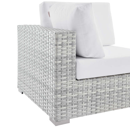 Convene Outdoor Patio Corner Chair in Light Gray White by Modway (EEI-4296) Sectional Piece Modway 