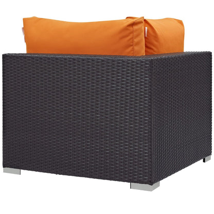 Convene Outdoor Patio Corner in Espresso Orange by Modway (EEI-1840) Sectional Piece Modway 