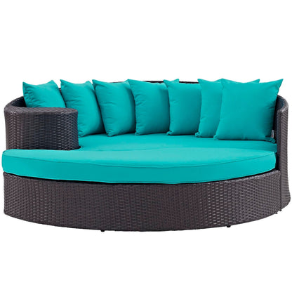 Convene Outdoor Patio Daybed in Espresso Turquoise by Modway (EEI-2176) Daybed Modway 