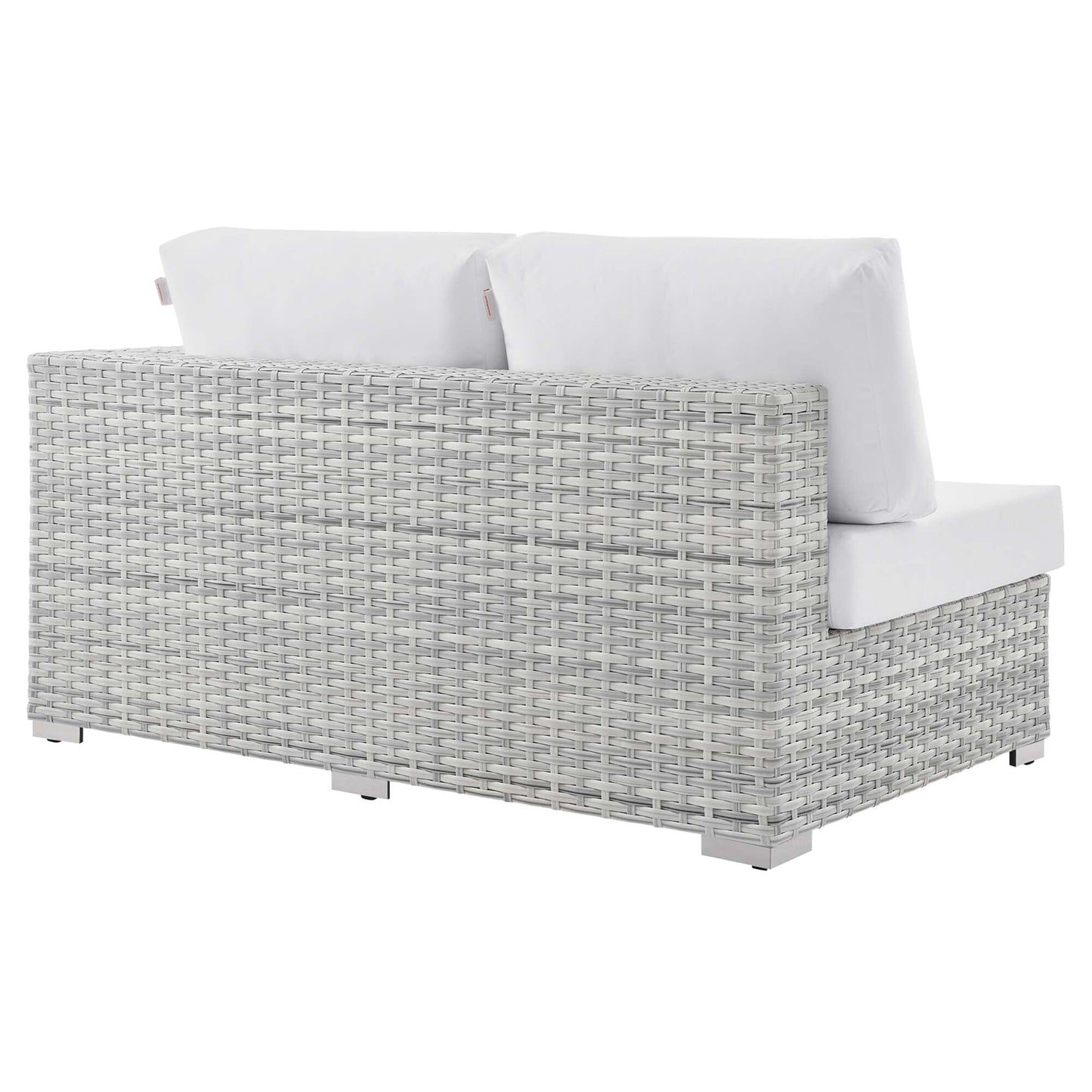Convene Outdoor Patio Left-Arm Loveseat in Light Gray White by Modway (EEI-4303) Sectional Piece Modway 