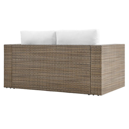 Convene Outdoor Patio Loveseat in Cappuccino White by Modway (EEI-6246) Loveseat Modway 