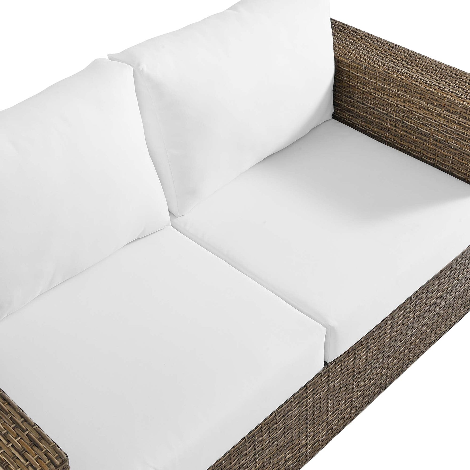 Convene Outdoor Patio Loveseat in Cappuccino White by Modway (EEI-6246) Loveseat Modway 