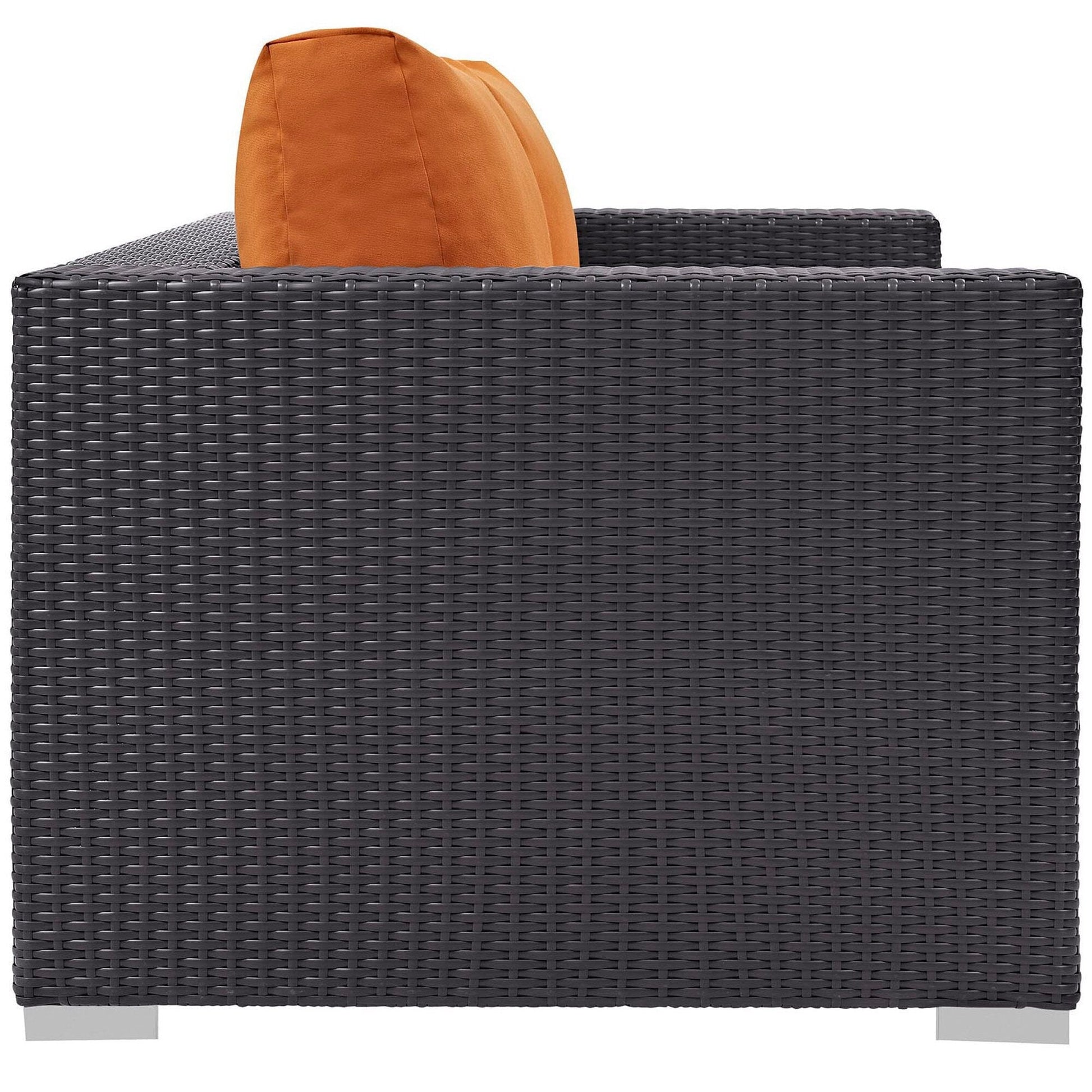 Convene Outdoor Patio Loveseat in Espresso Orange by Modway (EEI-1907) Loveseat Modway 