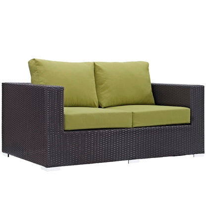 Convene Outdoor Patio Loveseat in Espresso Peridot by Modway (EEI-1907) Loveseat Modway 
