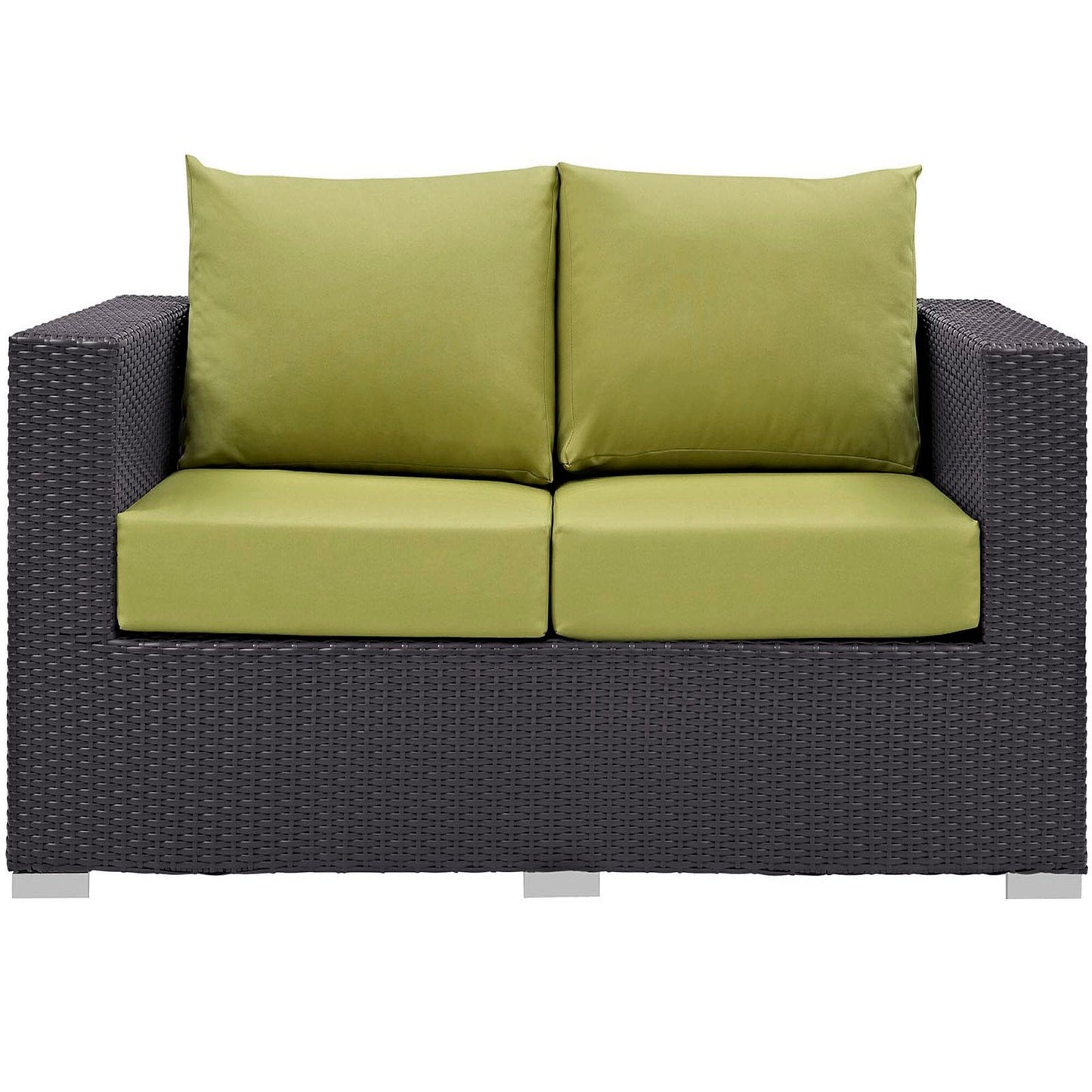 Convene Outdoor Patio Loveseat in Espresso Peridot by Modway (EEI-1907) Loveseat Modway 