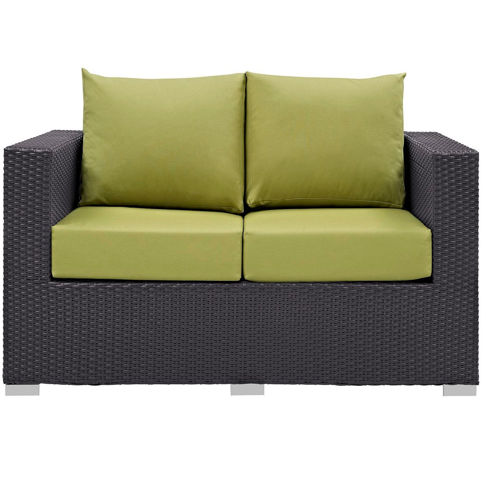 Convene Outdoor Patio Loveseat in Espresso Peridot by Modway (EEI-1907) Loveseat Modway 