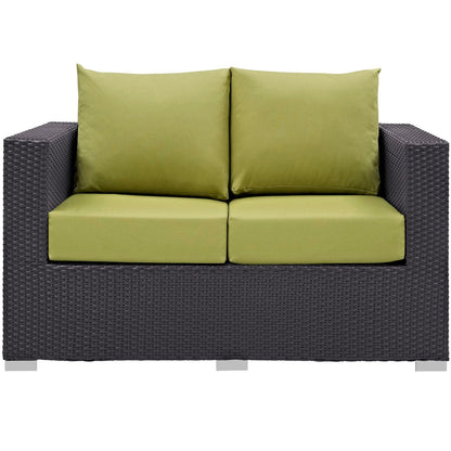 Convene Outdoor Patio Loveseat in Espresso Peridot by Modway (EEI-1907) Loveseat Modway 