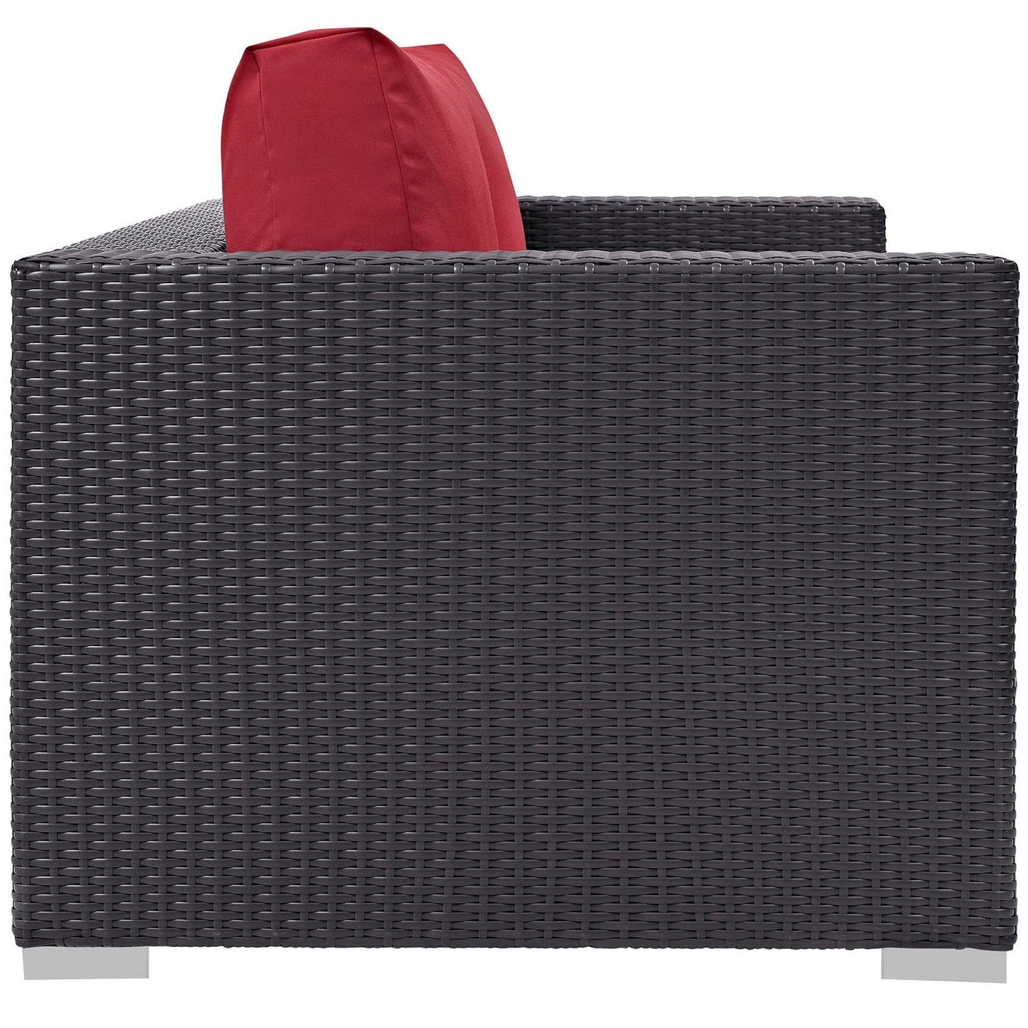 Convene Outdoor Patio Loveseat in Espresso Red by Modway (EEI-1907) Loveseat Modway 