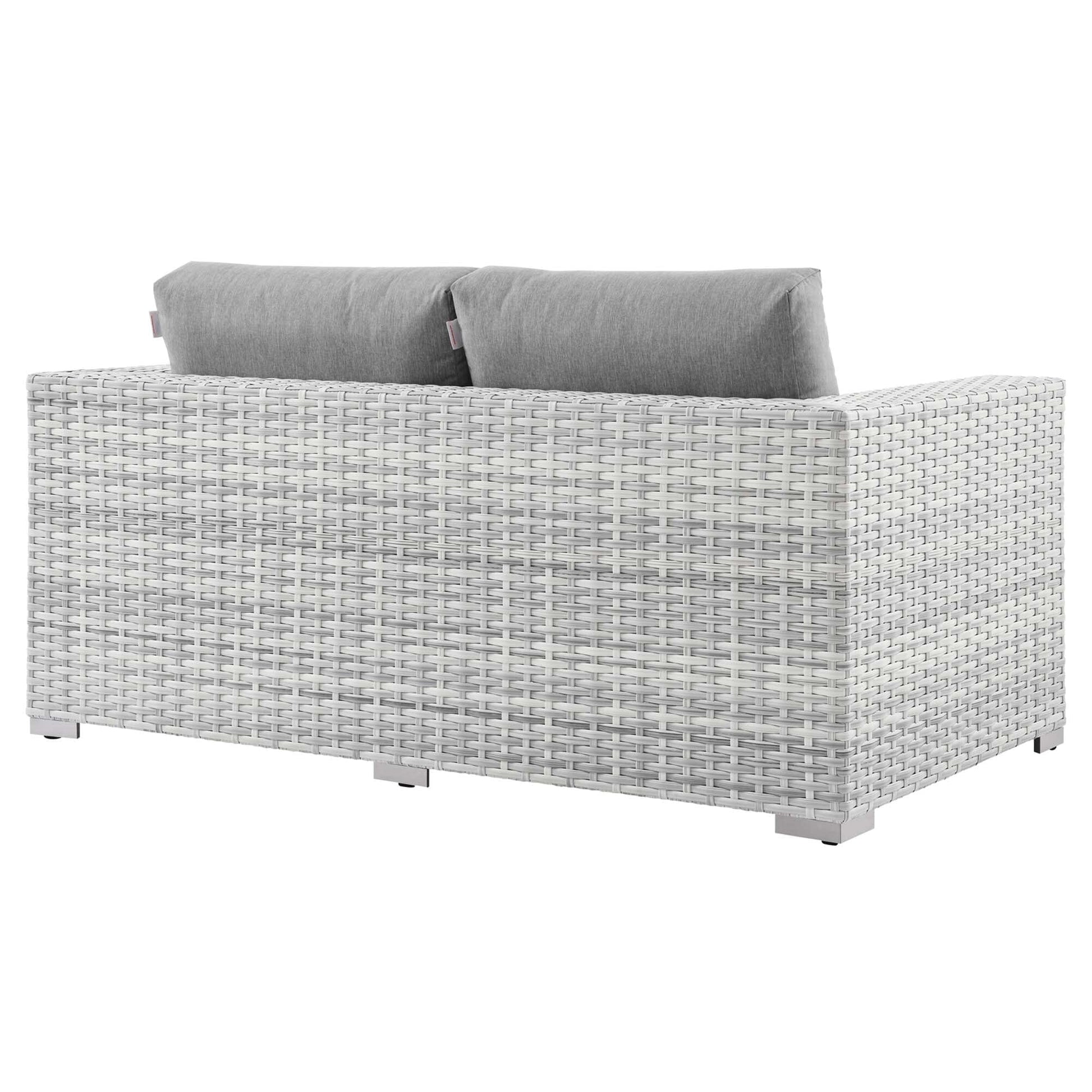 Convene Outdoor Patio Loveseat in Light Gray Gray by Modway (EEI-4306) Loveseat Modway 