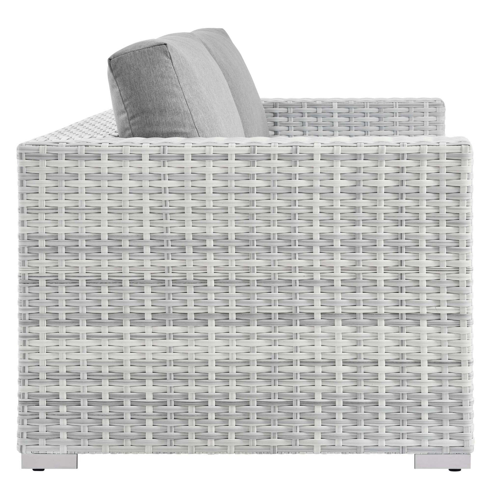 Convene Outdoor Patio Loveseat in Light Gray Gray by Modway (EEI-4306) Loveseat Modway 