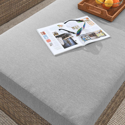 Convene Outdoor Patio Rectangle Ottoman in Cappuccino Gray by Modway (EEI-6248) Ottoman Modway 