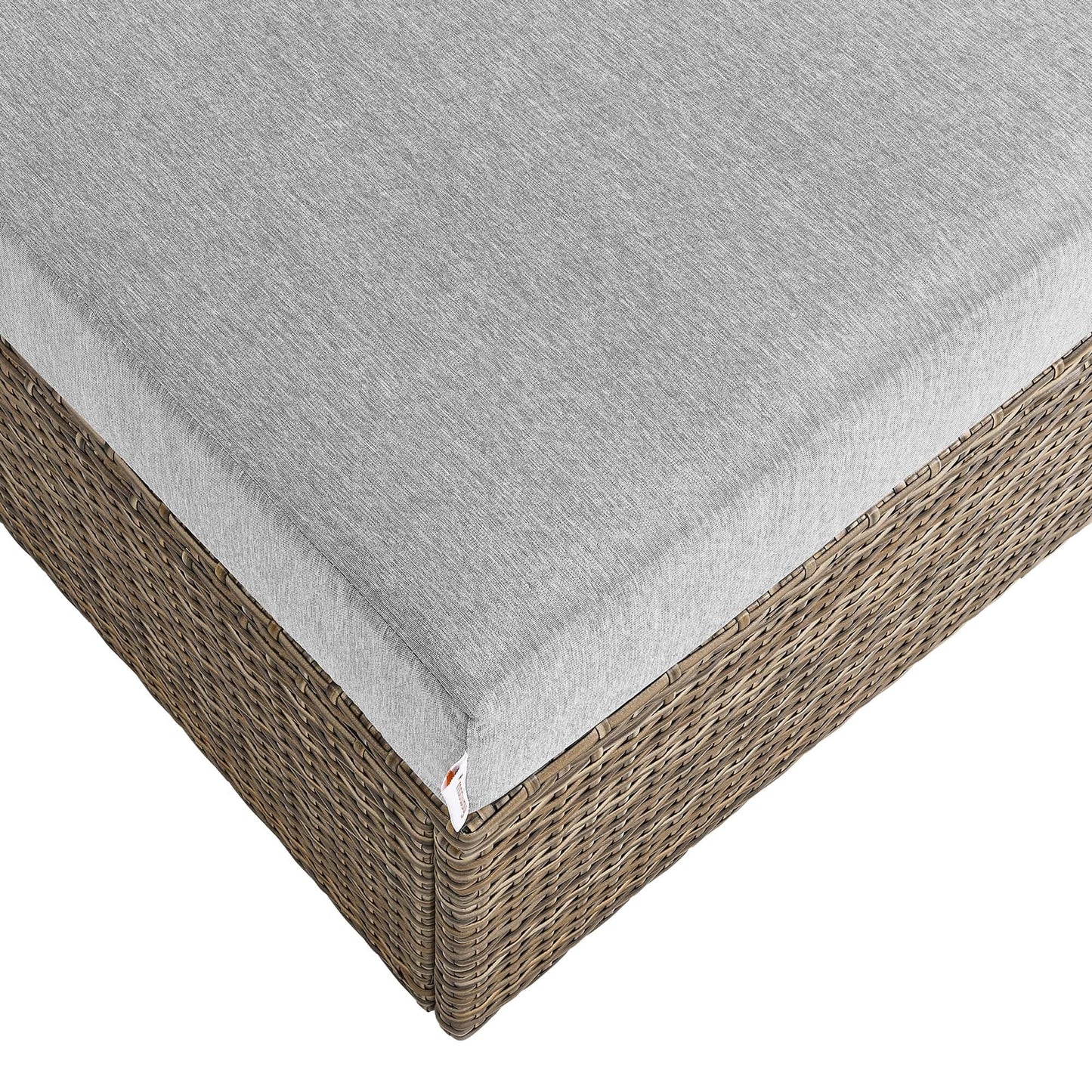 Convene Outdoor Patio Rectangle Ottoman in Cappuccino Gray by Modway (EEI-6248) Ottoman Modway 