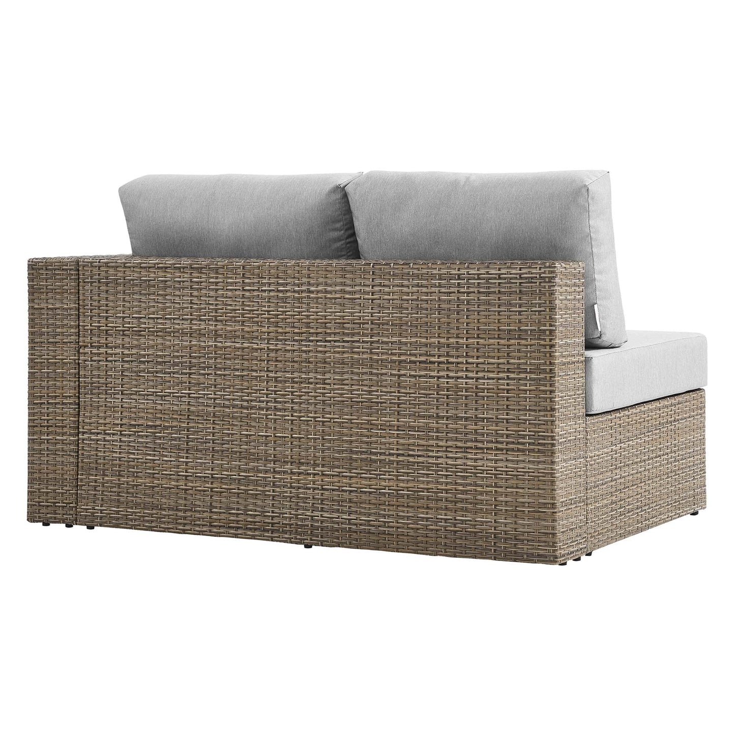 Convene Outdoor Patio Right-Arm Loveseat in Cappuccino Gray by Modway (EEI-6242) Sectional Piece Modway 