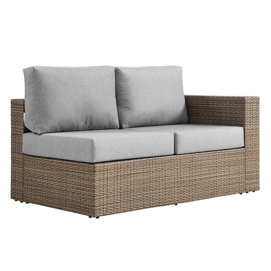 Convene Outdoor Patio Right-Arm Loveseat in Cappuccino Gray by Modway (EEI-6242) Sectional Piece Modway 