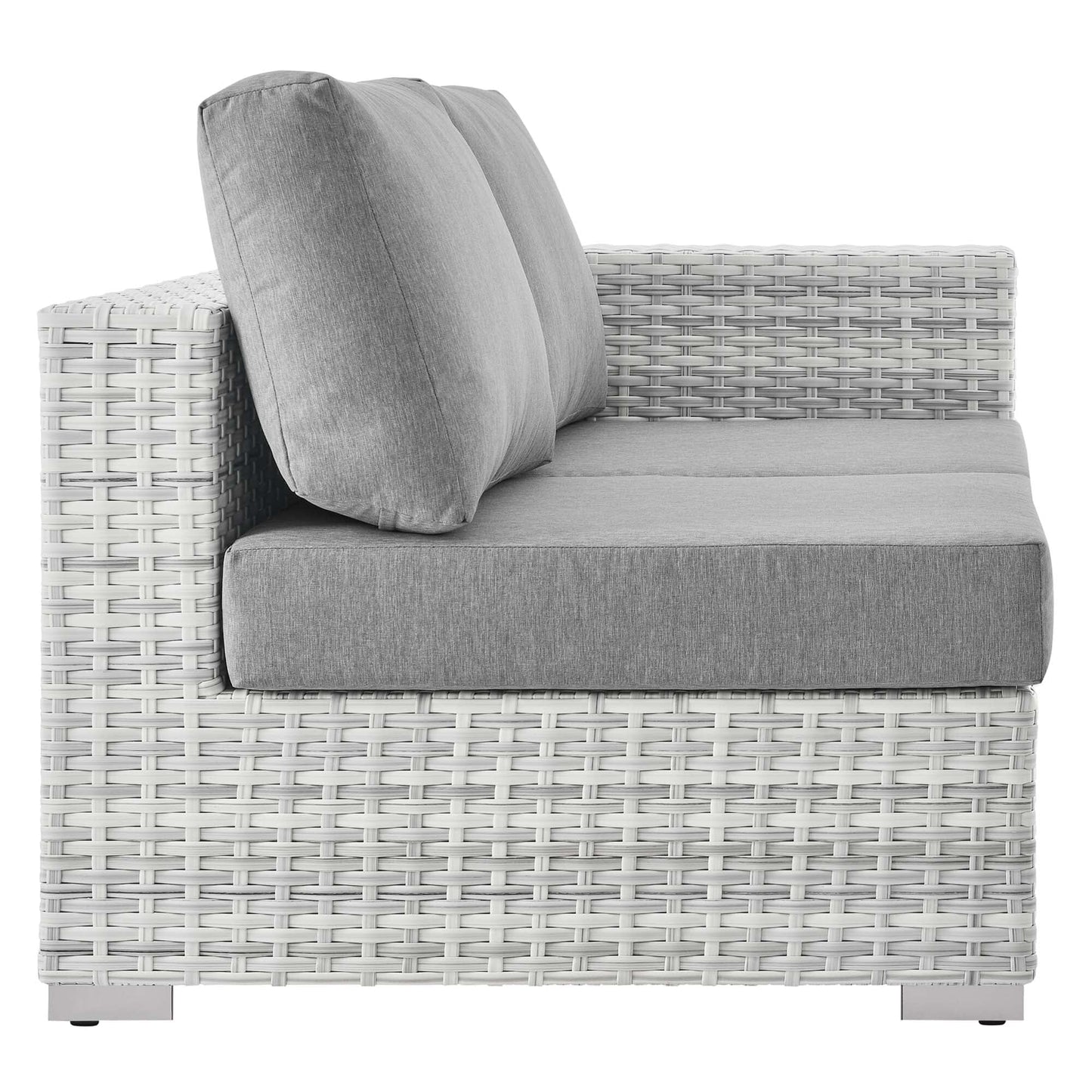 Convene Outdoor Patio Right-Arm Loveseat in Light Gray Gray by Modway (EEI-4302) Sectional Piece Modway 