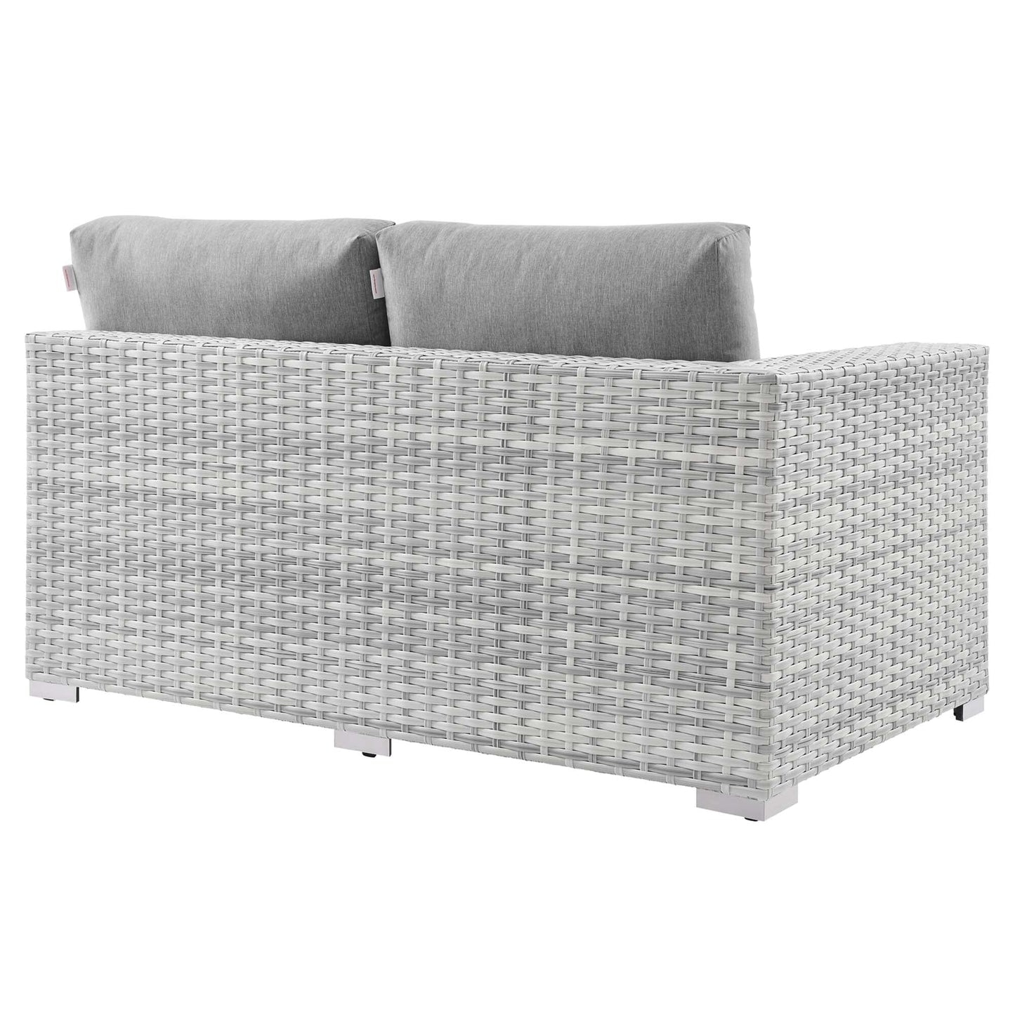 Convene Outdoor Patio Right-Arm Loveseat in Light Gray Gray by Modway (EEI-4302) Sectional Piece Modway 