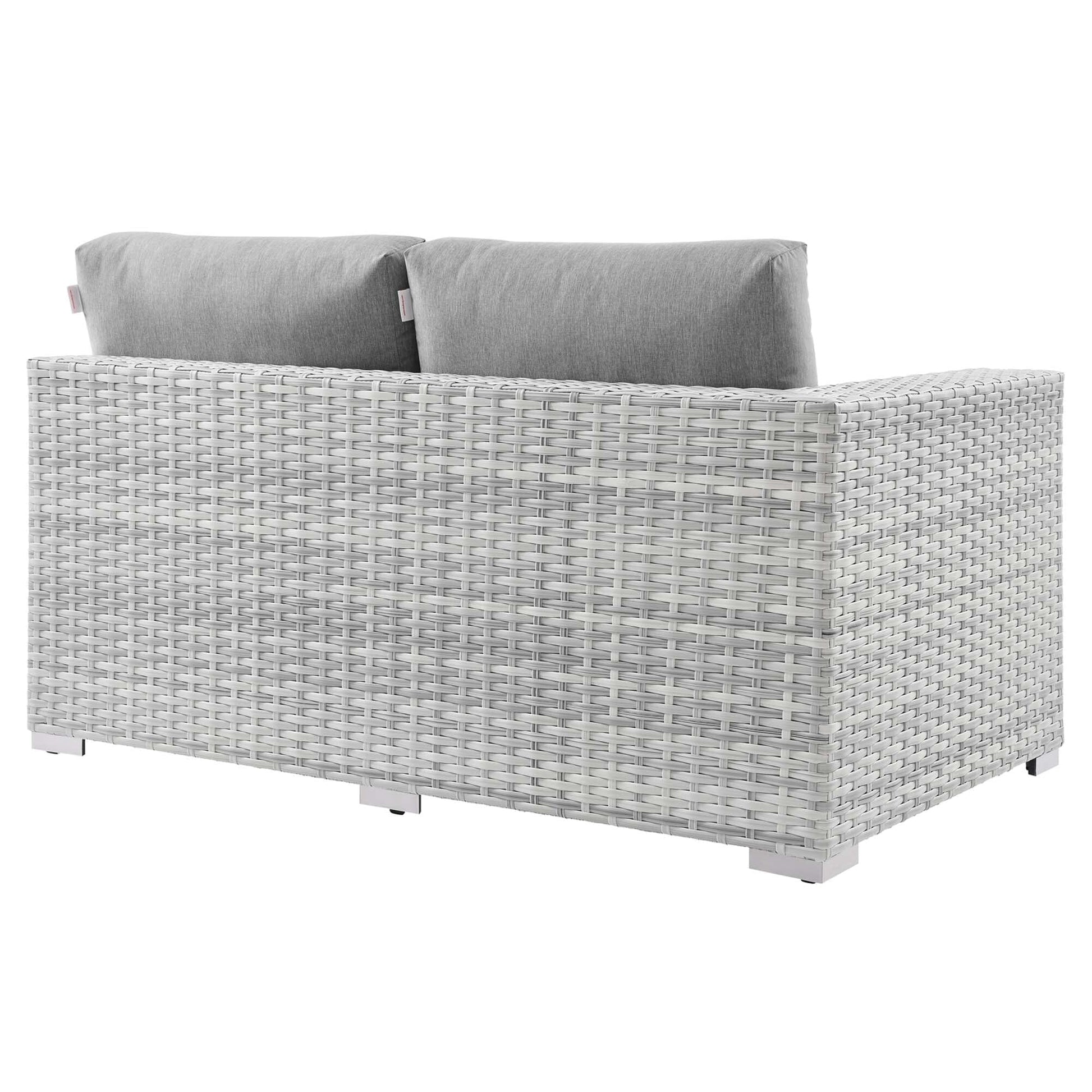 Convene Outdoor Patio Right-Arm Loveseat in Light Gray Gray by Modway (EEI-4302) Sectional Piece Modway 