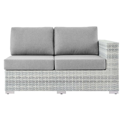 Convene Outdoor Patio Right-Arm Loveseat in Light Gray Gray by Modway (EEI-4302) Sectional Piece Modway 