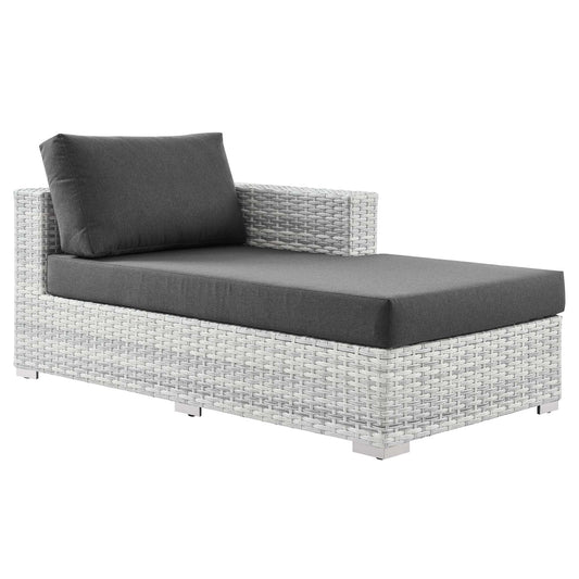 Convene Outdoor Patio Right Chaise in Light Gray Charcoal by Modway (EEI-4304) Chaise Lounge Modway 