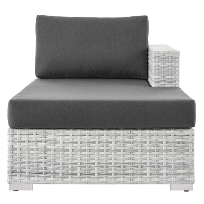 Convene Outdoor Patio Right Chaise in Light Gray Charcoal by Modway (EEI-4304) Chaise Lounge Modway 