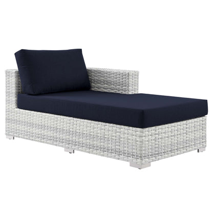 Convene Outdoor Patio Right Chaise in Light Gray Navy by Modway (EEI-4304) Chaise Lounge Modway 
