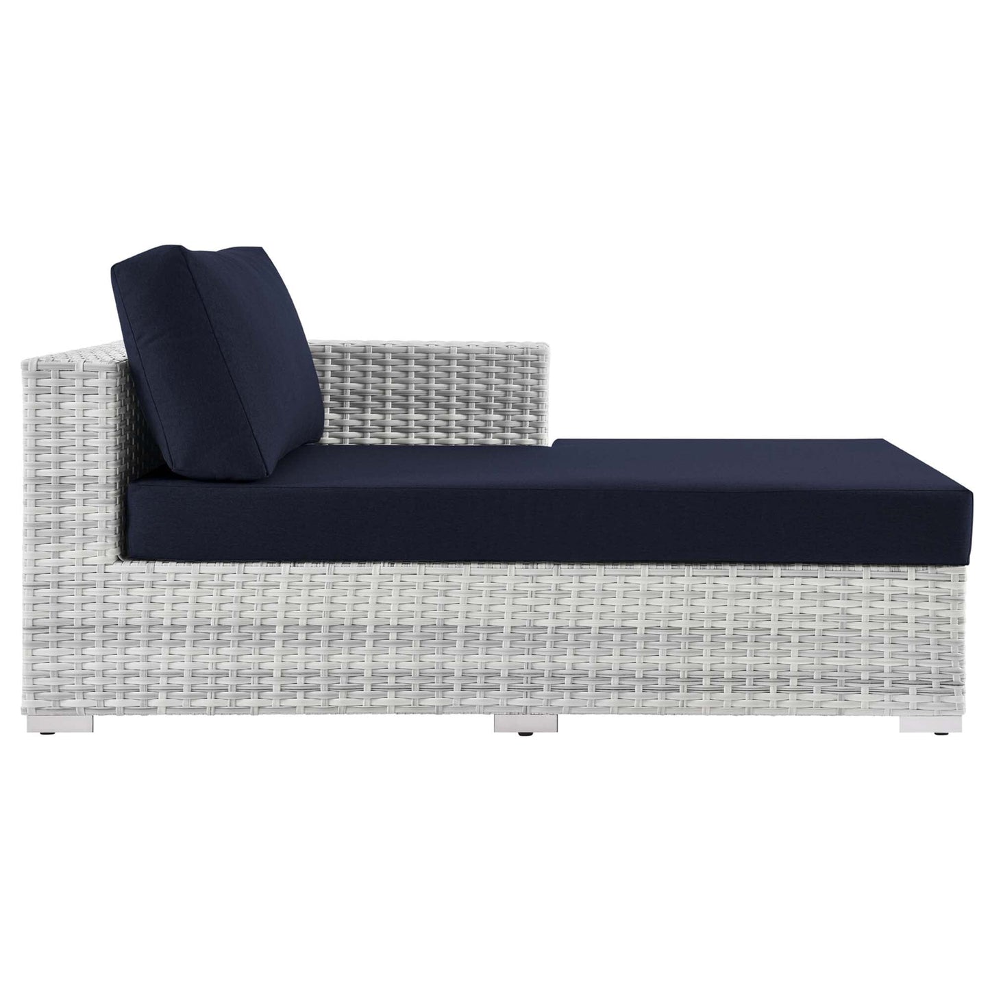 Convene Outdoor Patio Right Chaise in Light Gray Navy by Modway (EEI-4304) Chaise Lounge Modway 