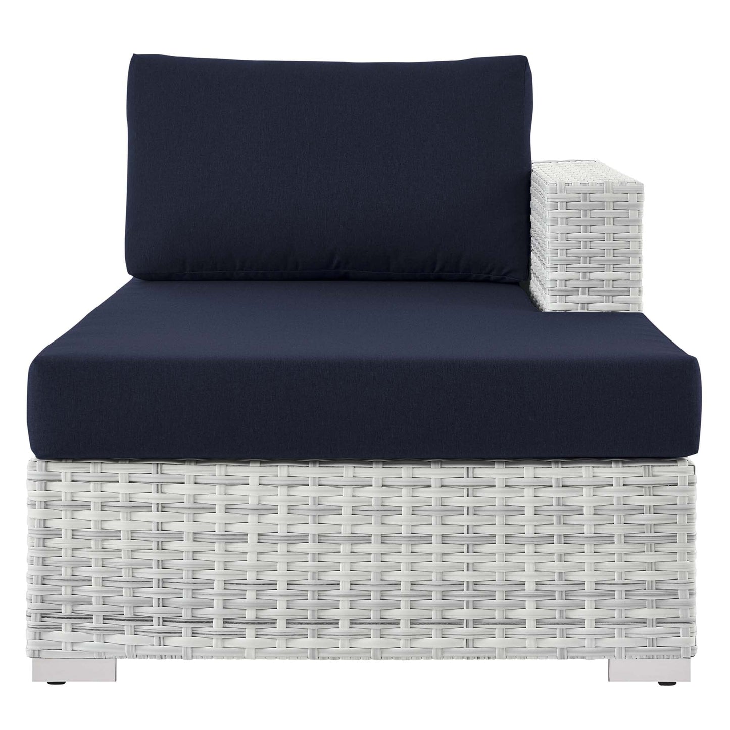 Convene Outdoor Patio Right Chaise in Light Gray Navy by Modway (EEI-4304) Chaise Lounge Modway 