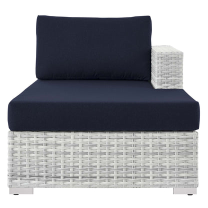 Convene Outdoor Patio Right Chaise in Light Gray Navy by Modway (EEI-4304) Chaise Lounge Modway 