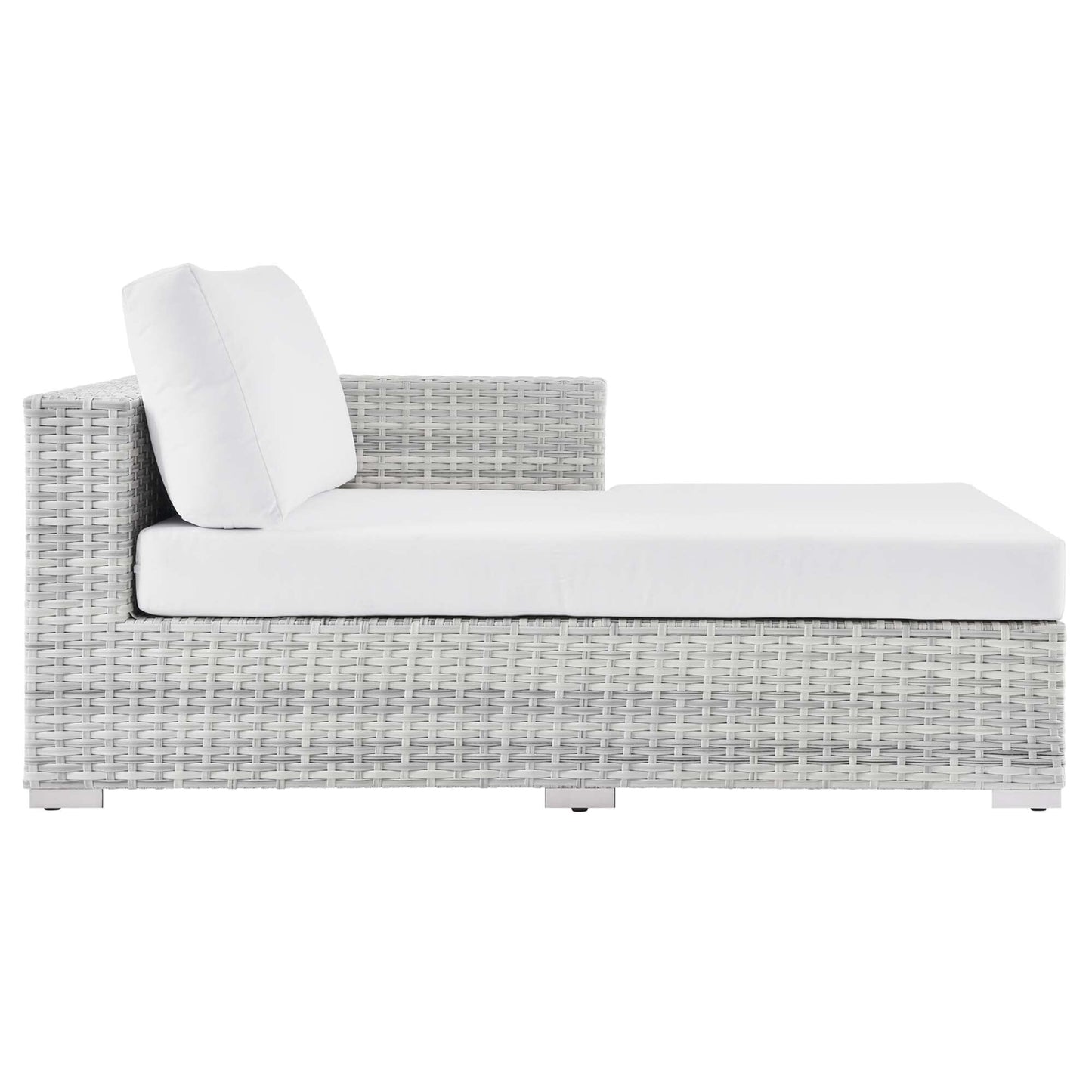 Convene Outdoor Patio Right Chaise in Light Gray White by Modway (EEI-4304) Chaise Lounge Modway 