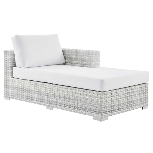 Convene Outdoor Patio Right Chaise in Light Gray White by Modway (EEI-4304) Chaise Lounge Modway 