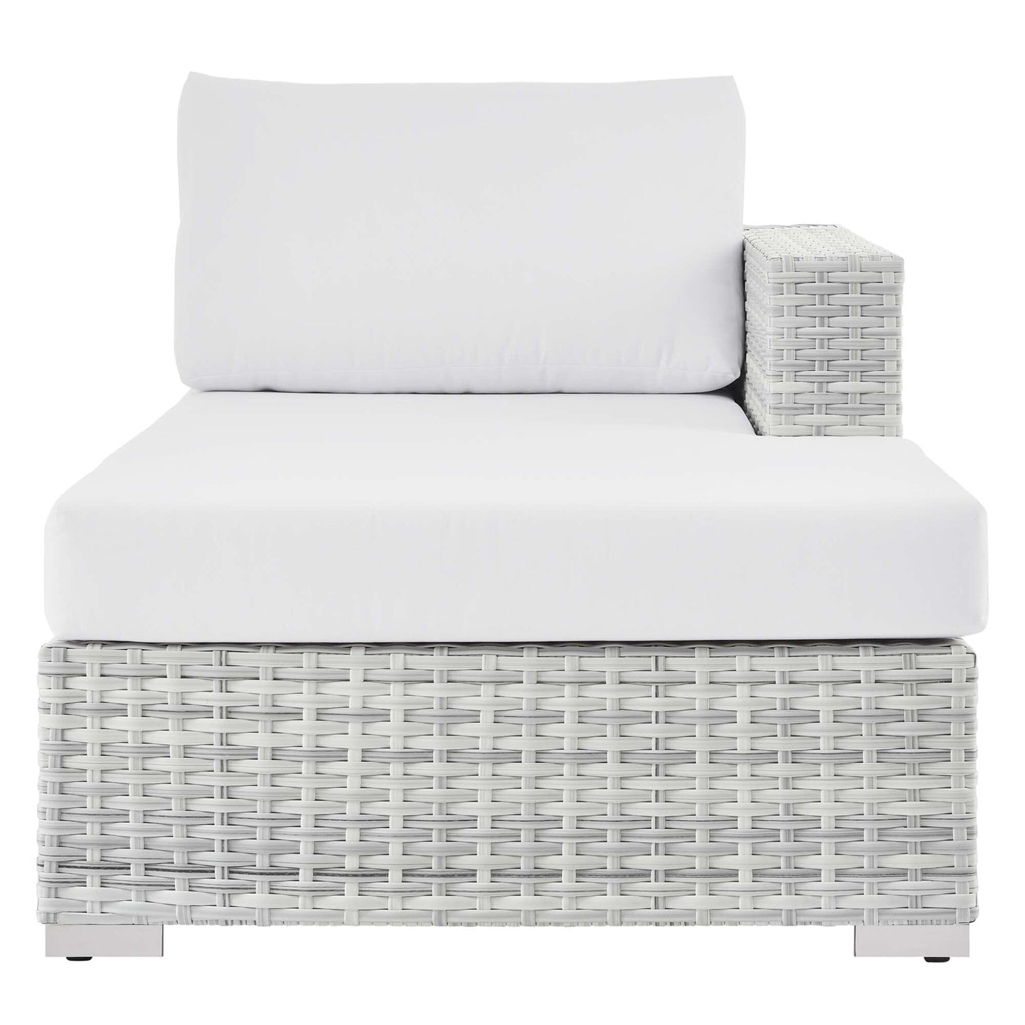 Convene Outdoor Patio Right Chaise in Light Gray White by Modway (EEI-4304) Chaise Lounge Modway 