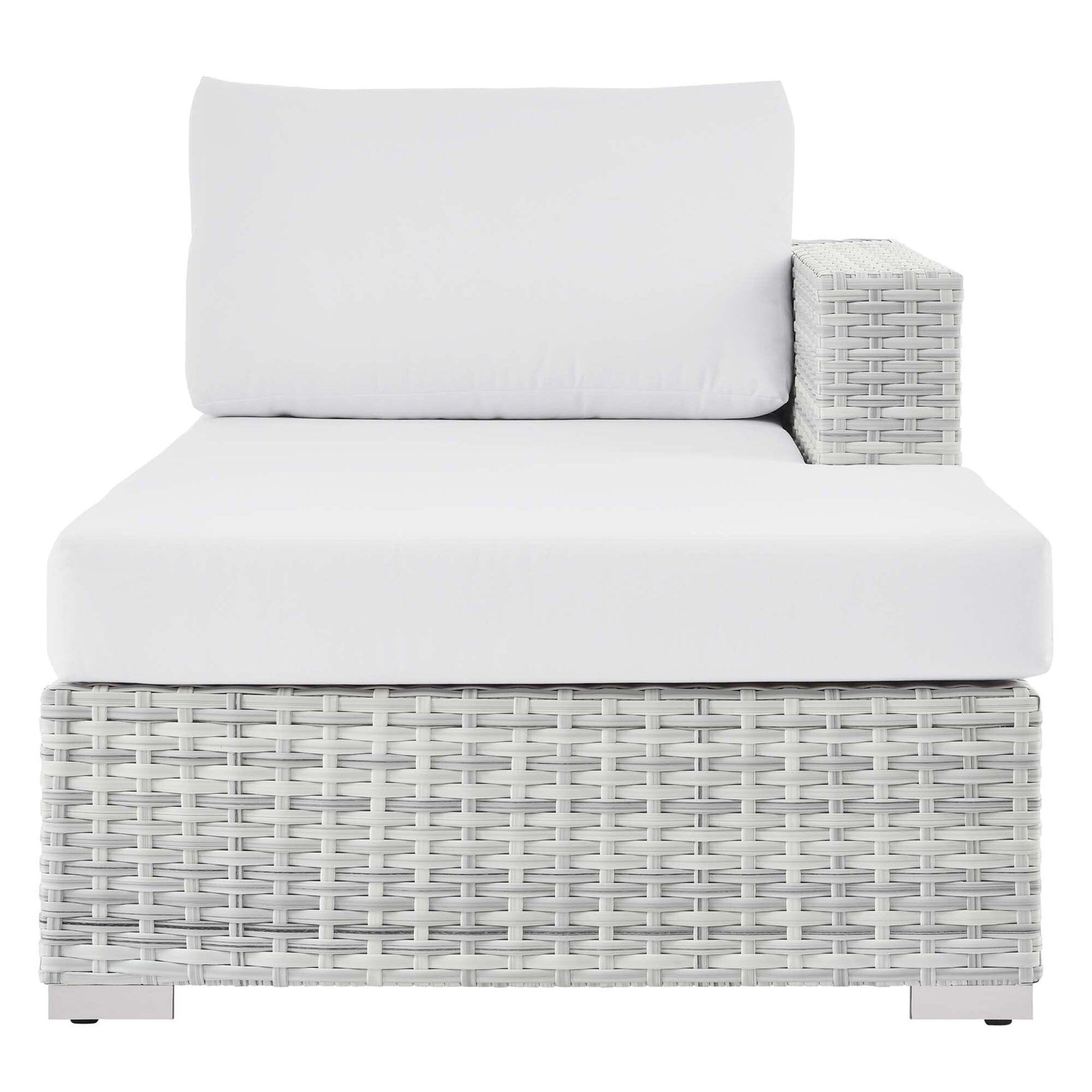 Convene Outdoor Patio Right Chaise in Light Gray White by Modway (EEI-4304) Chaise Lounge Modway 