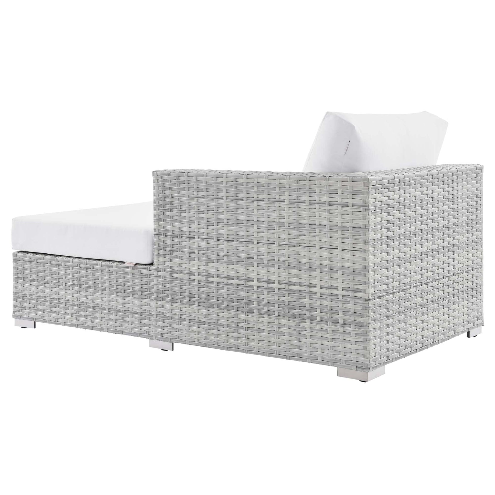 Convene Outdoor Patio Right Chaise in Light Gray White by Modway (EEI-4304) Chaise Lounge Modway 