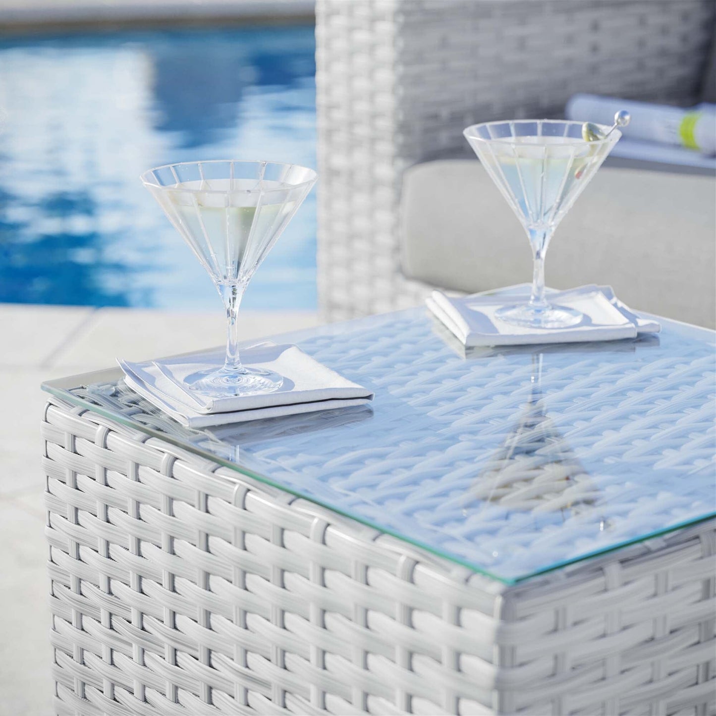 Convene Outdoor Patio Side Table in Light Gray by Modway (EEI-4300) Side Table Modway 