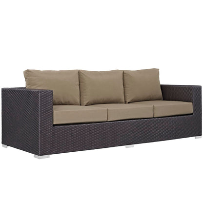 Convene Outdoor Patio Sofa in Espresso Mocha by Modway (EEI-1844) Sofa Modway 