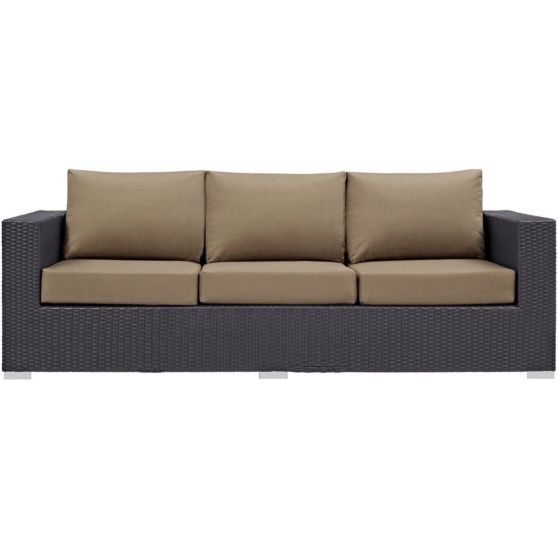 Convene Outdoor Patio Sofa in Espresso Mocha by Modway (EEI-1844) Sofa Modway 