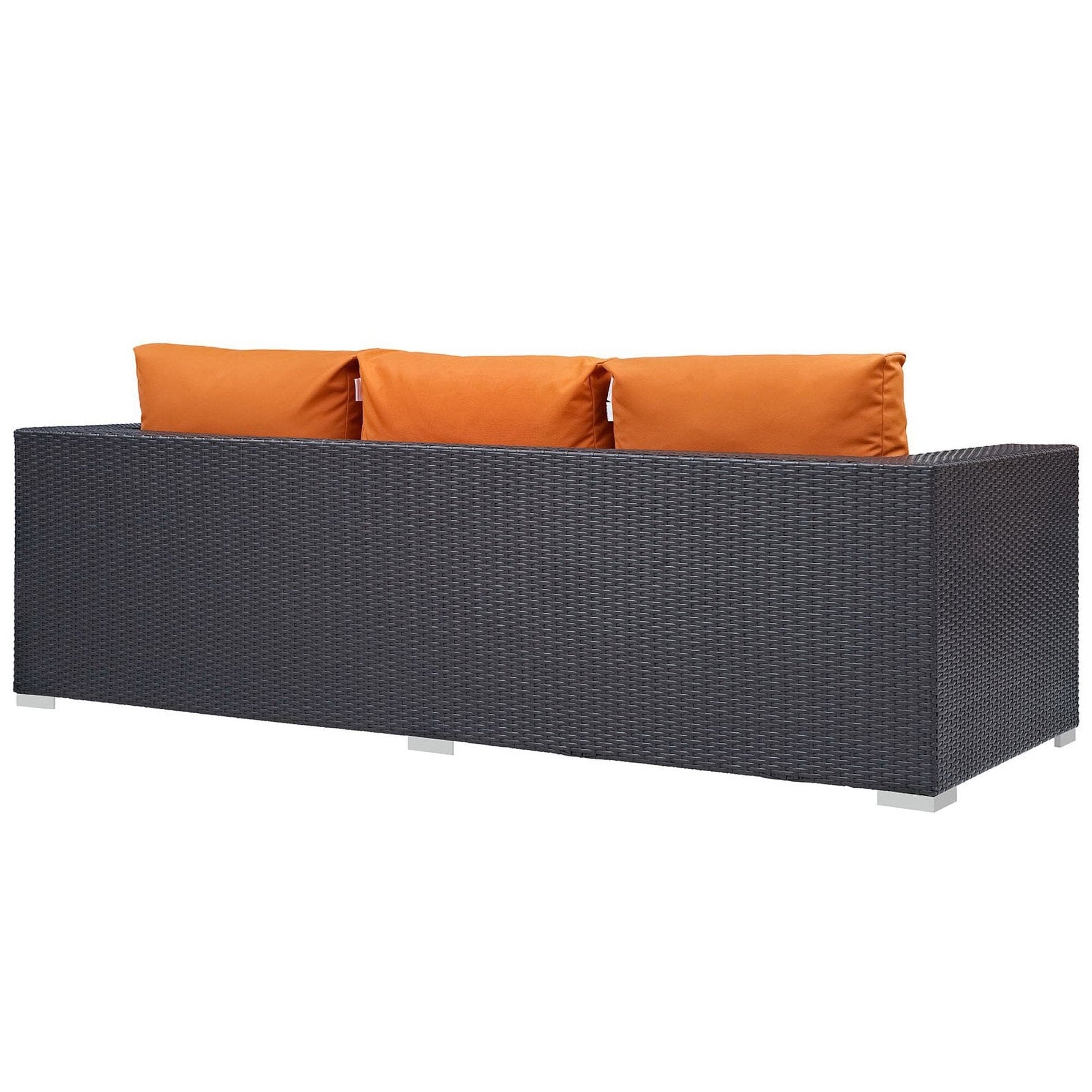 Convene Outdoor Patio Sofa in Espresso Orange by Modway (EEI-1844) Sofa Modway 