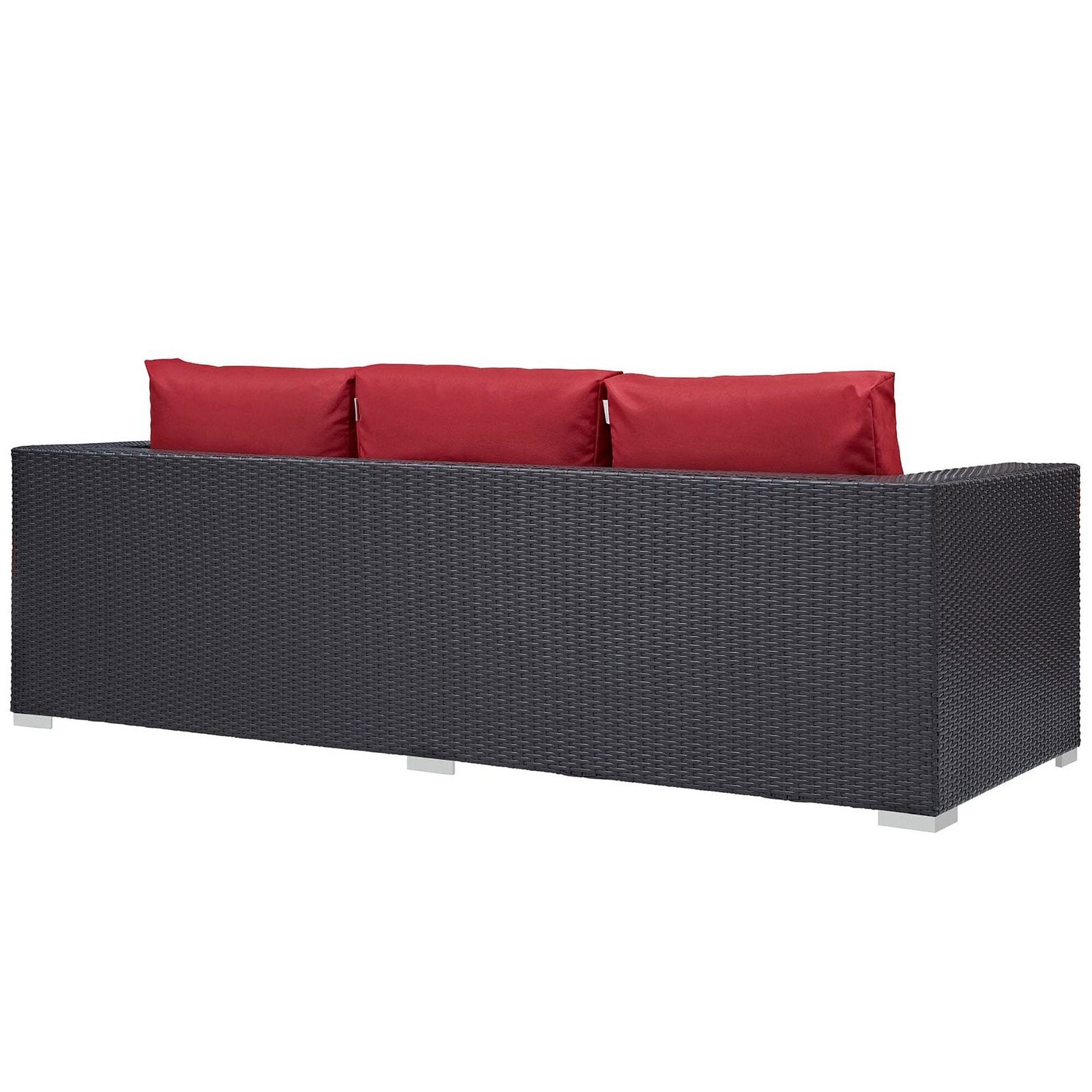 Convene Outdoor Patio Sofa in Espresso Red by Modway (EEI-1844) Sofa Modway 