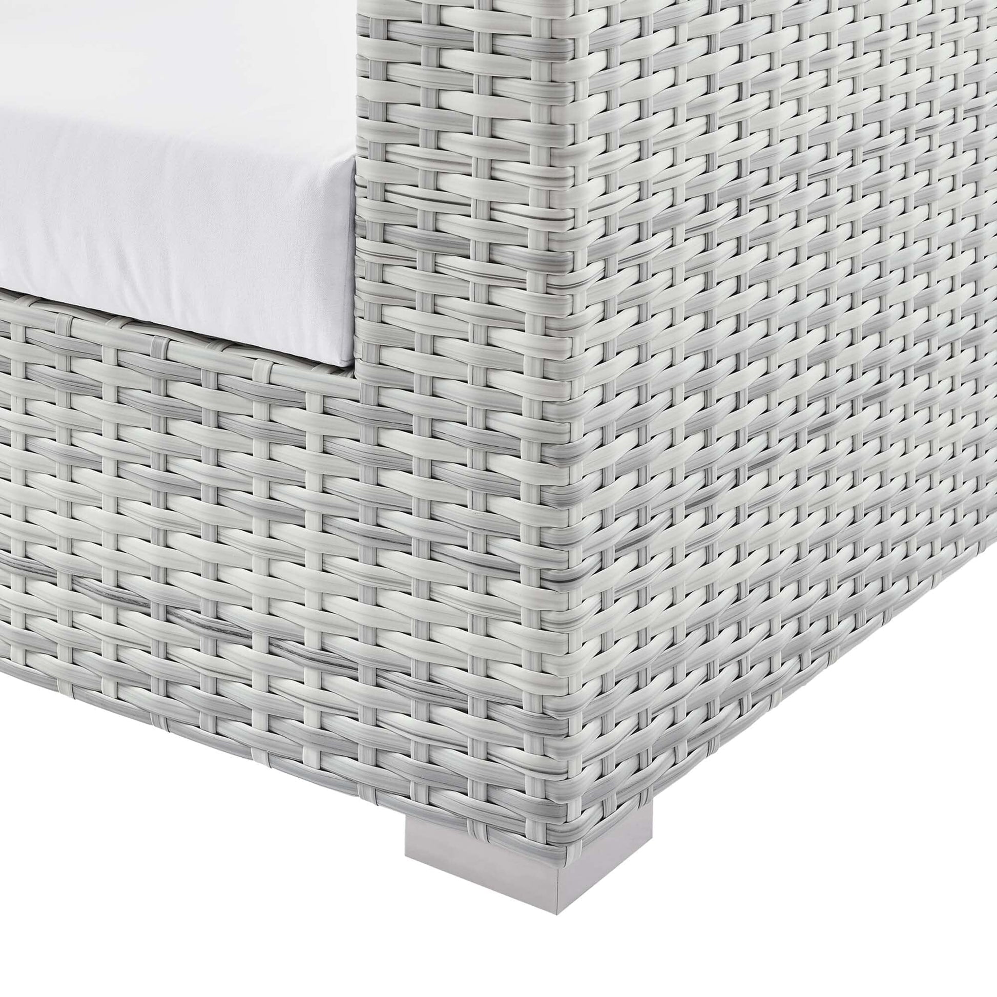 Convene Outdoor Patio Sofa in Light Gray White by Modway (EEI-4305) Sofa Modway 
