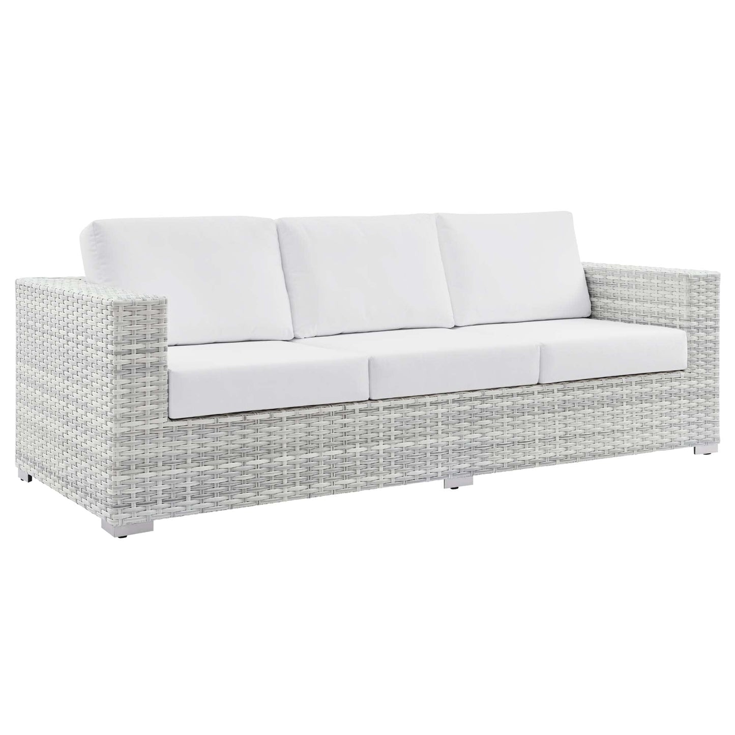 Convene Outdoor Patio Sofa in Light Gray White by Modway (EEI-4305) Sofa Modway 